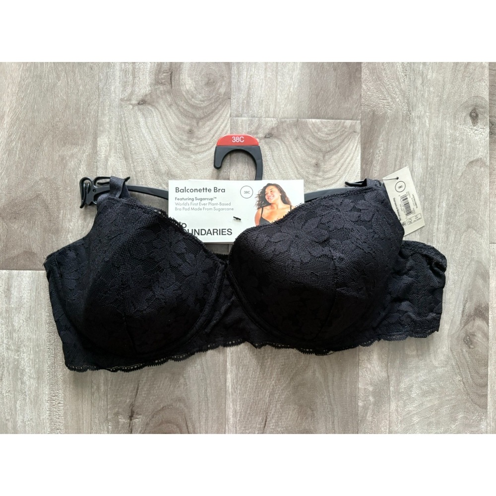No Boundaries Lace Balconette Bra 38C Black‎ Soot Sugarcup™ Padded Underwire